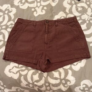 aerie Brown Cargo-Style Shorts